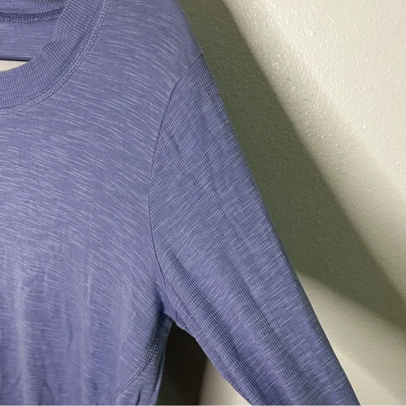 Jjill Pima cotton periwinkle scoop neck long sleeve - Picture 3 of 5